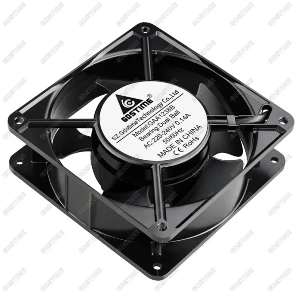 Flow Exhaust Cooling Fan, Axial, 120x120x38mm, 12038, 120mm - view 6