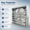 Flow Exhaust Ventilation Blower, Wall, Axial, Roof - view 3