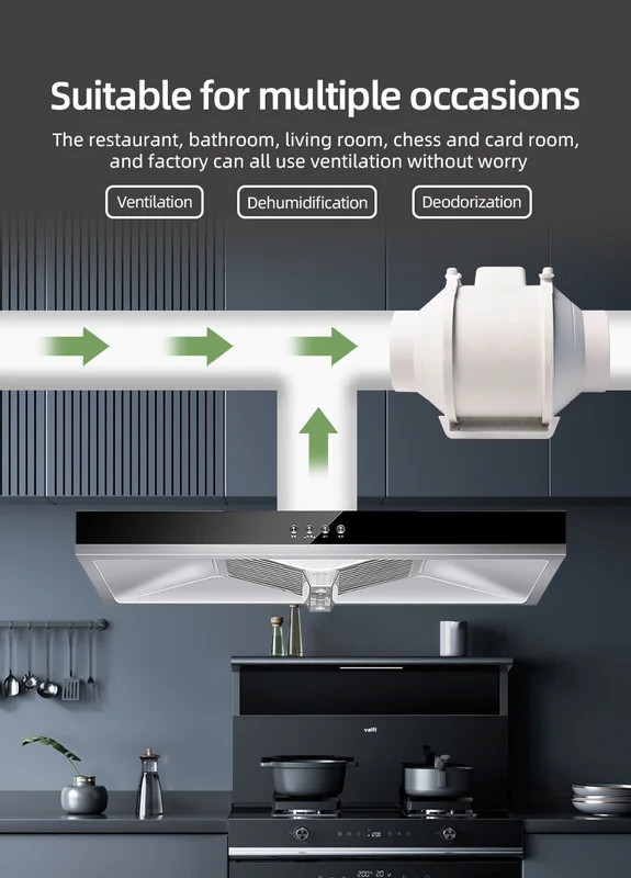 Flow Inclined Duct Fan, Plastic, 220 V - view 2