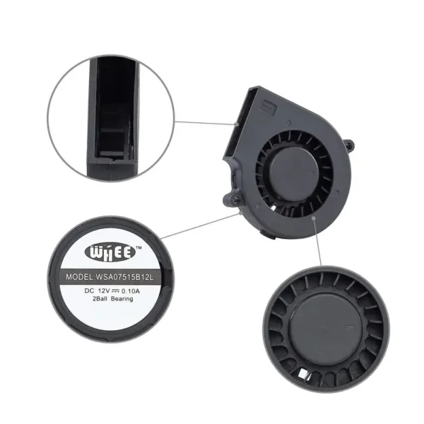 Flow Industrial Cooling Fan, WSB7515-1, 75mm, Brushless, Axial - view 5