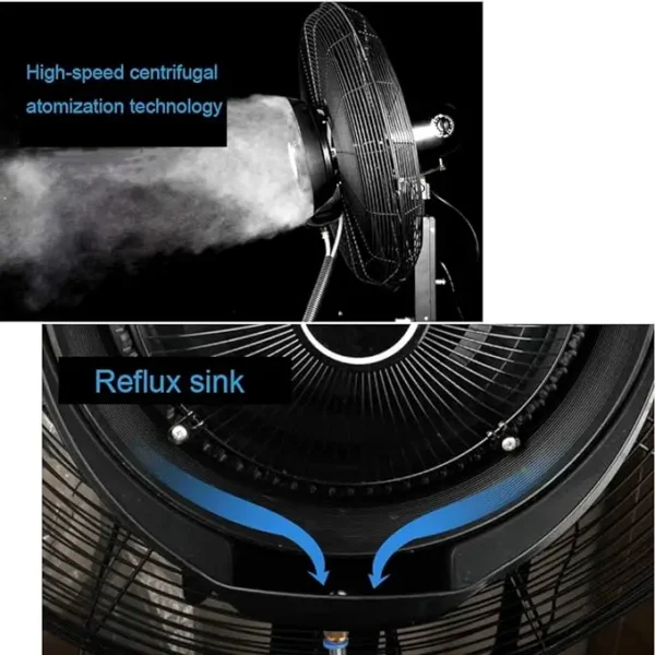 Fog Spray Fan, 24", 26", 30", Wall - view 4
