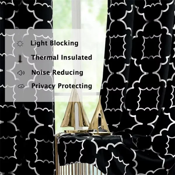 Foil Silver Blackout Curtain, Others - view 6
