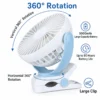 Foldable Mini Clip Fan, Portable, USB, 2000mAh, 3-Speed - view 4