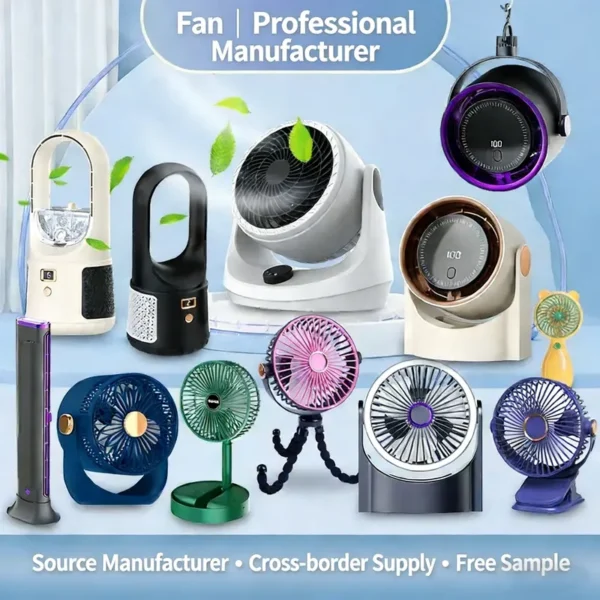 Foldable Mini Clip Fan, Portable, USB, 2000mAh, 3-Speed - view 5