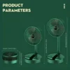 Folding Floor Standing Fan, USB, Portable - view 3