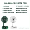 Folding Floor Standing Fan, USB, Portable - view 6