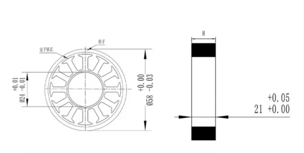 Frameless Bldc Motor, 24mm, 24-36V, 0.73Nm, 83KV - view 6