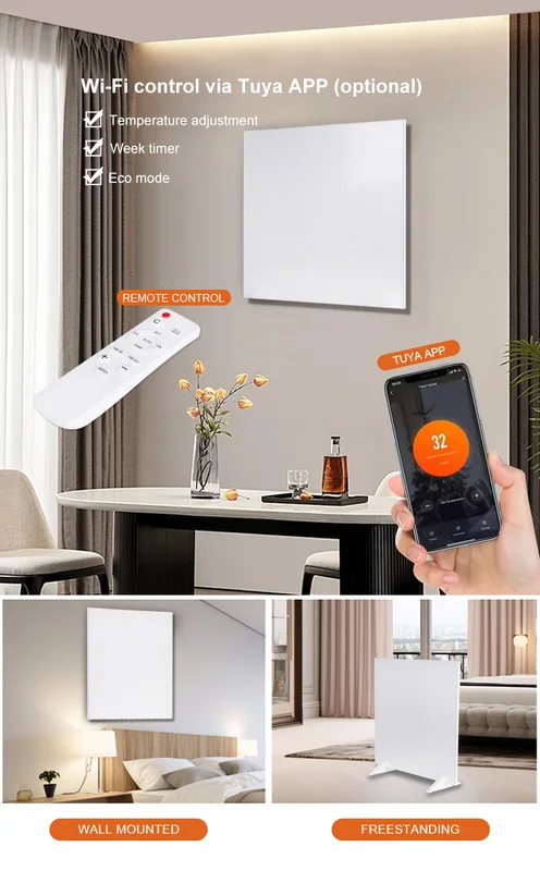 Freestanding Electrical Infrared Panel, 600W, WIFI - view 2