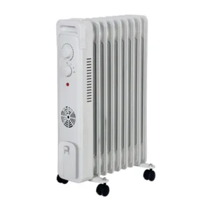 Freestanding Ptc Oil-filled Radiator, Portable, 1500 W, Metal