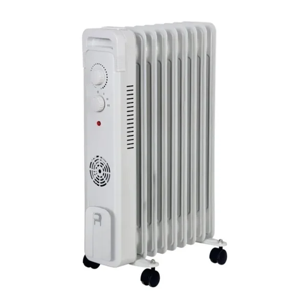 Freestanding Ptc Oil-filled Radiator, Portable, 1500 W, Metal