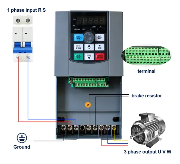 Frequency Converter for Blower, LC630A, 5.5kw, 7.5kw, VFD - view 4
