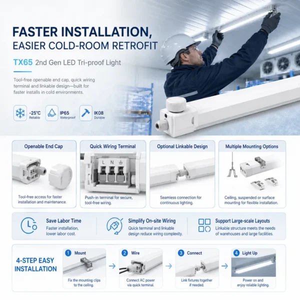 Frost Sensor Ready Freezer, IP65, LED, 20-60W, 5-Year - view 3
