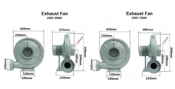 Fume Extractor, 550W, Centrifugal - view 6