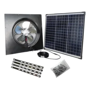 Gable Attic Ventilation Fan, 40W, Solar, Wall