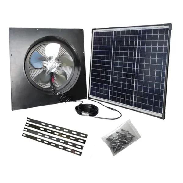 Gable Attic Ventilation Fan, 40W, Solar, Wall
