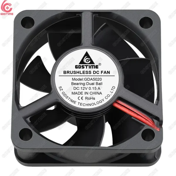 Gdstime Gda5020 Ball Bearing, 50mm, 50x50x20mm, 5v, 12v - view 3