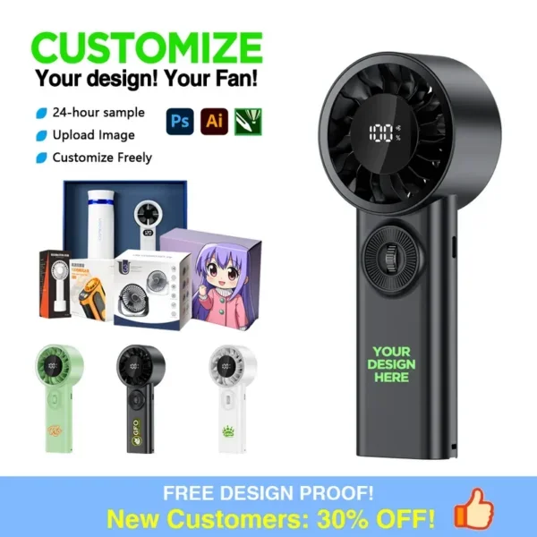 Gift Handheld High-speed Fan, USB, Portable, 100-Speed