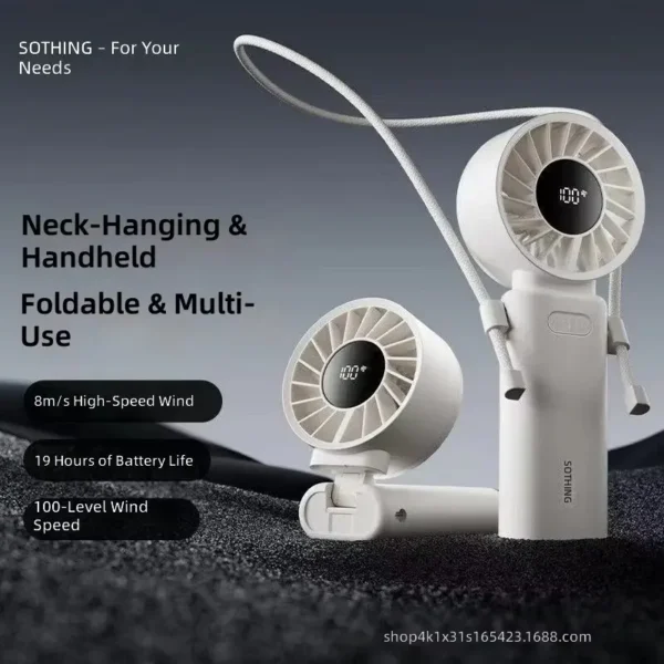 Handheld Folding Mini Fan, Portable, Brushless, USB - view 5