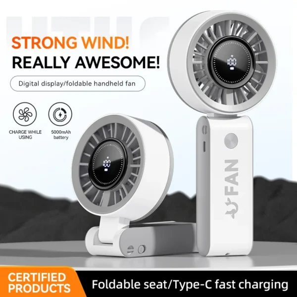 Handheld Mini Portable Fan, F133, USB, 1-100, Brushless - view 3
