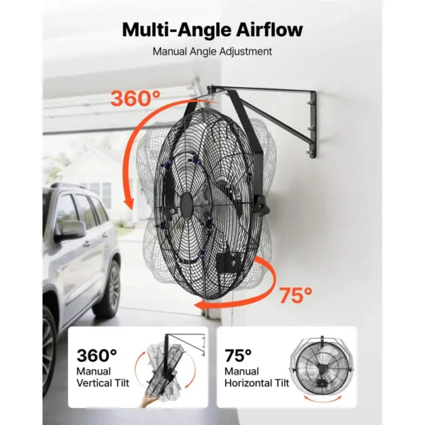 Hanging Mist Fan, Wall, IP44, 60W - view 5