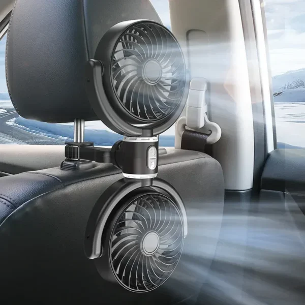 Headrest Mini Cooling Fan, 5V, 360°
