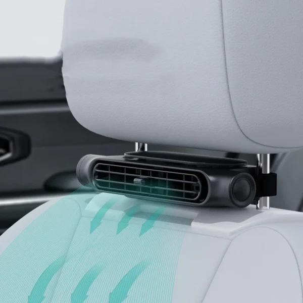 Headrest Mounted Leafless Fan, USB, 5W, ABS