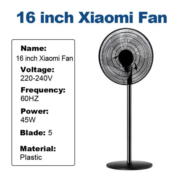 Height Stand Floor Fan, Plastic - view 3