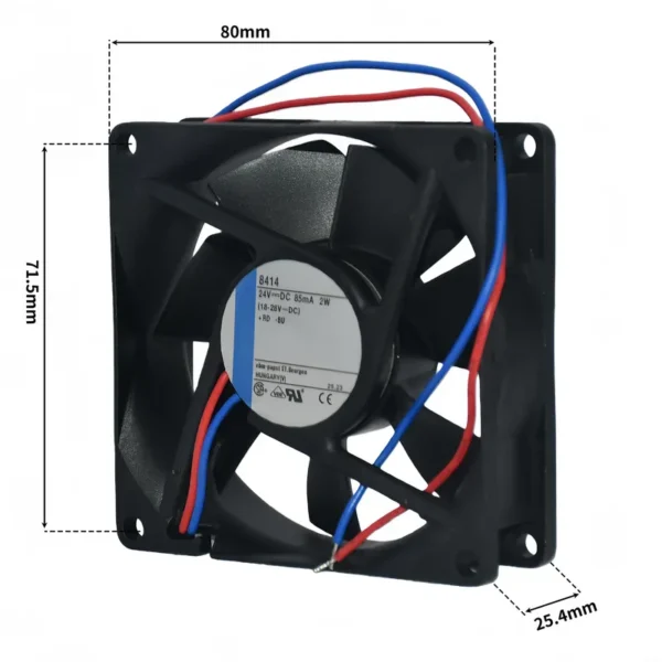High-end Inverter Cooling Fan, Fan8414, Fan24V, 2W, 2-wire - view 3