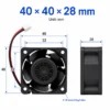 High Speed Axial Fan, 12VDC, FFB0412VHN, 4028, 40x40x28mm - view 3