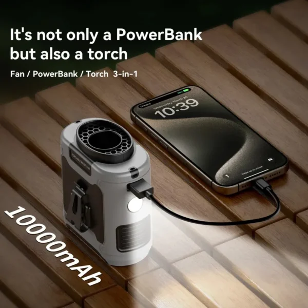 High Speed Wearable Fan, 10000mah, USB, Portable - view 5