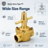 Holes Shut Off Valve, 2-1/8, ODF, HVAC - view 2