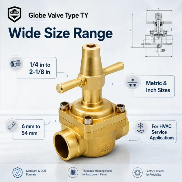 Holes Shut Off Valve, 2-1/8, ODF, HVAC - view 2