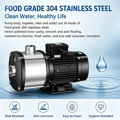 Horizontal Multistage Centrifugal Pump, Stainless, Steel - view 2
