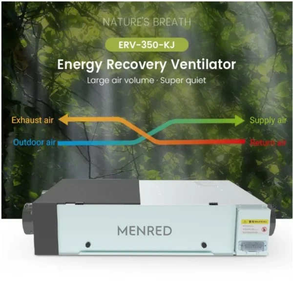 House Fresh Air Ventilator, 350m³/h, ERV - view 3