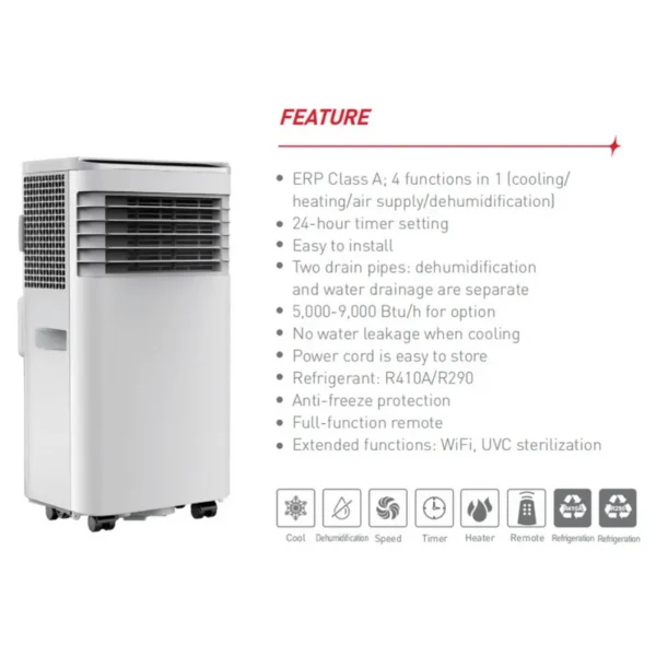 Household Mobile Air Conditioner, 9000btu, Portable - view 5