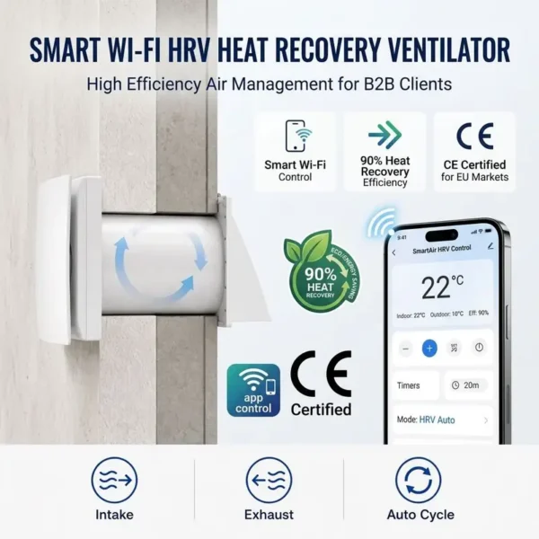 Hrv Fresh Air Ventilator, 220V, 125CFM - view 2
