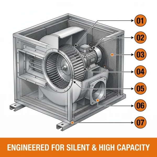 Htf Centrifugal Exhaust Fan, 380, Galvanized sheet - view 3