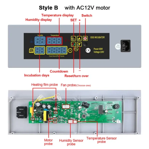 Humidity Sensor Exhaust Fan, HTMC-5, 220V - view 3