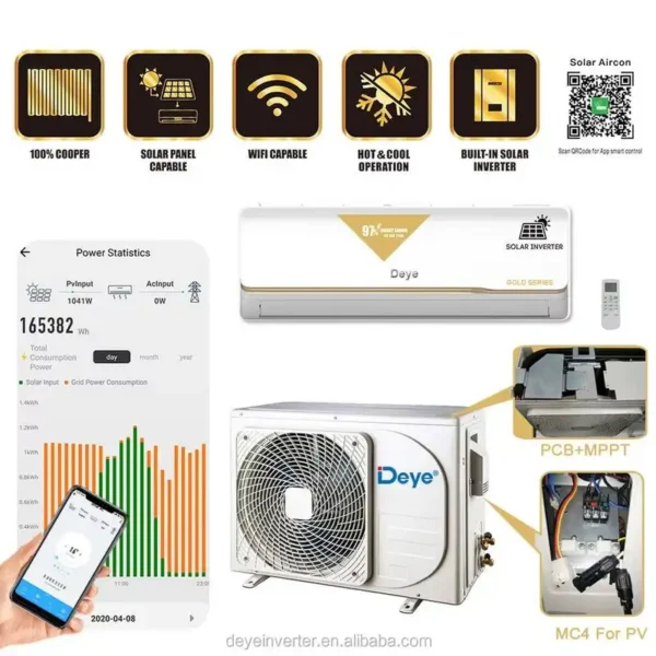 Hybrid Acdc Air Conditioner, Solar, BTU, Portable - view 2