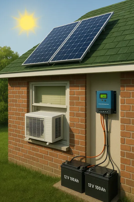 Hybrid Solar Air Conditioner, 7000btu, 9000btu, 12000btu - view 3