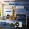 Hybrid Solar Air Conditioner, 9000, BTU, Inverter, Wall - view 3