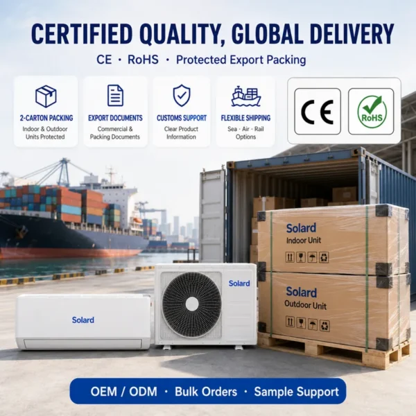 Hybrid Solar Air Conditioner, 9000, BTU, Inverter, Wall - view 6