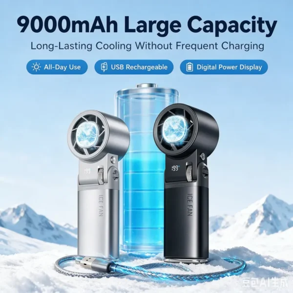 Ice Cooling Handheld Fan, Portable - view 5
