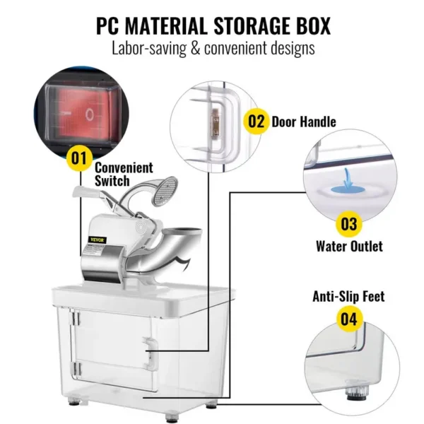 Ice Machine, Stainless, Steel, 440LBS, 300W - view 6