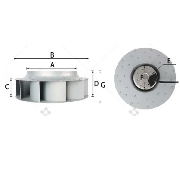 Inclined Centrifugal Ventilation Fan, 110v, 220v, 380v - view 2