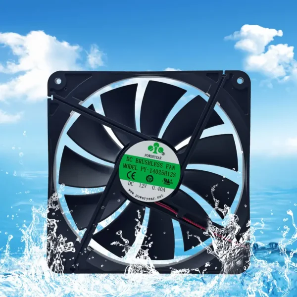 Incubator Cooling Fan, 14025, 140x140mm, Waterproof, Brushless