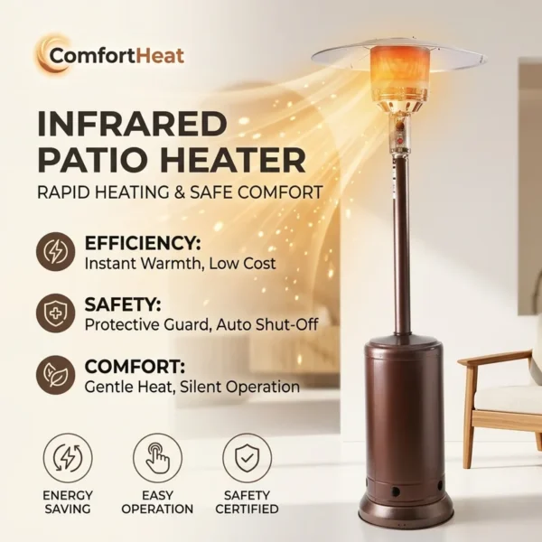 Independent Butane Infrared Heater, Portable, Gas, Metal