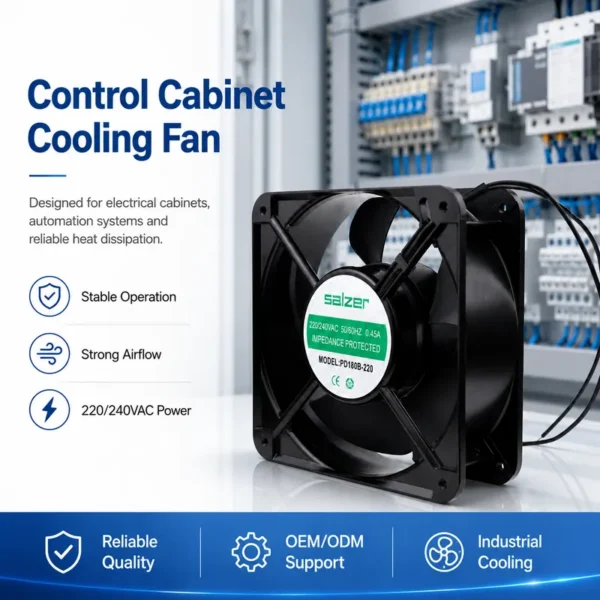 Industrial Axial Cooling Fan, PD180B-220, 180x180x61mm - view 5