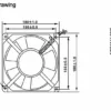 Industrial Axial Cooling Fan, PD180B-220, 180x180x61mm - view 6