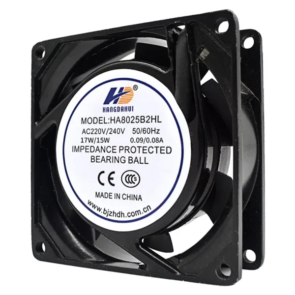Industrial Axial Fan, 80x80x25mm, 220V - view 5